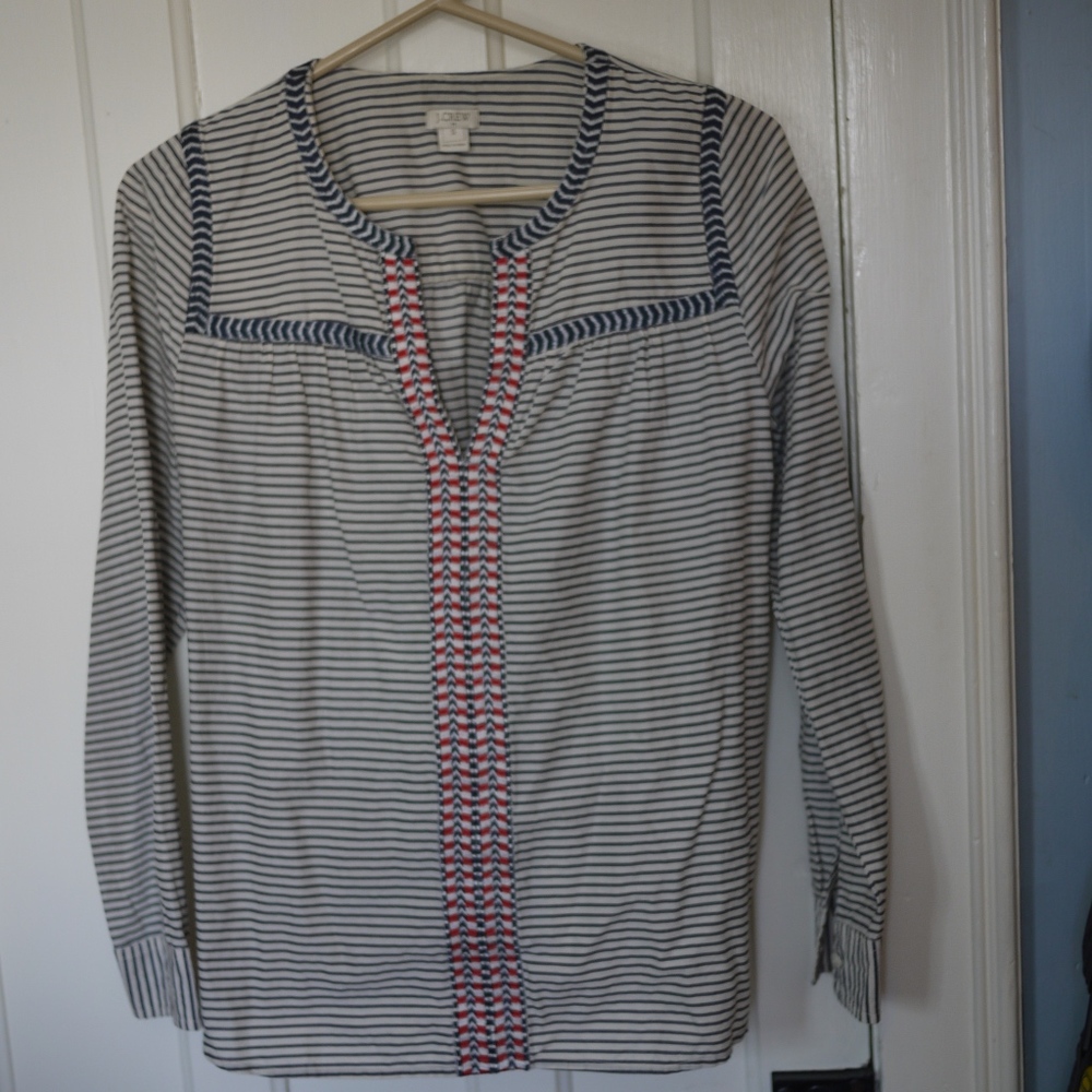 J. Crew Women's Embroidered Top Size S